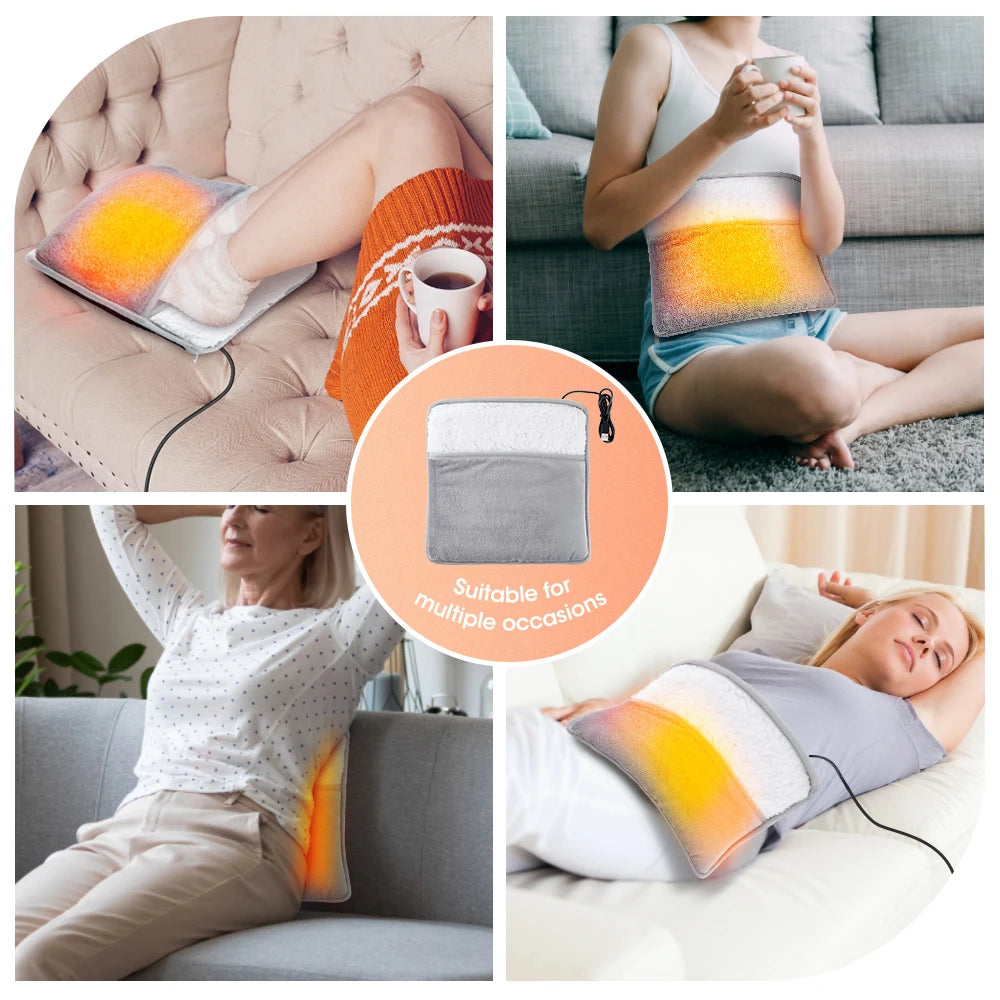 coussin chauffant pour les pieds doux et lavable
