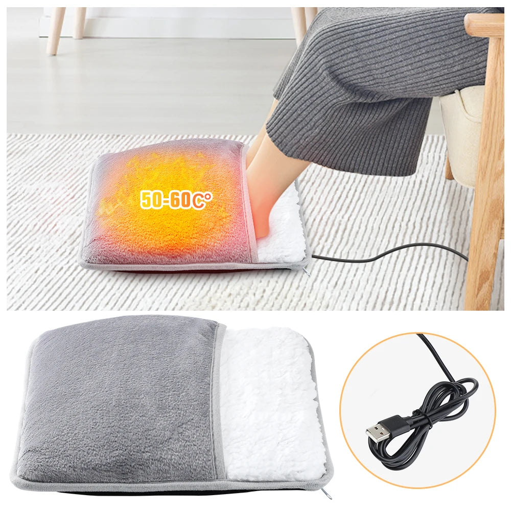 coussin chauffant pour les pieds doux et lavable